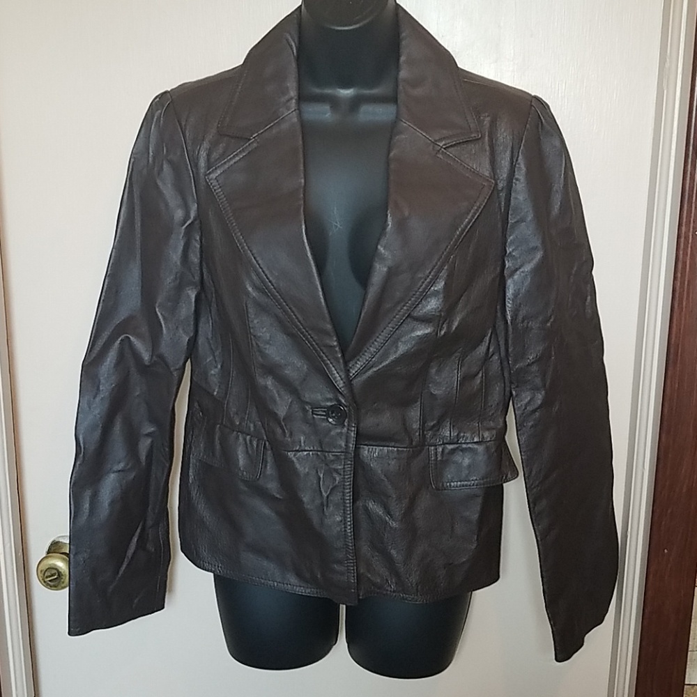 womens 100% leather kim Rogers jacket